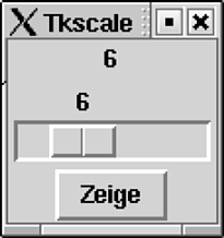 Das Scale-Widget kann Zahlenwerte einstellen