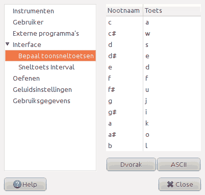 Schermafdruk van het tabblad 'Interface' in het Voorkeurenscherm.