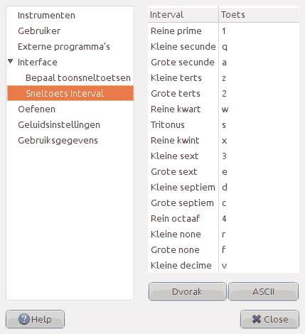 Schermafdruk van het tabblad 'Interface' in het Voorkeurenscherm.